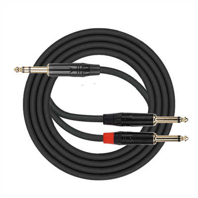 6.35mm TRS to Dual TS Adapter Cable