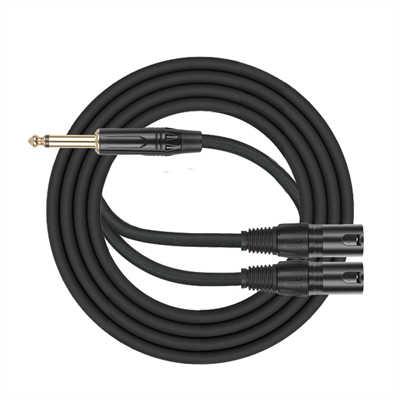 6.35mm TS to Dual XLR Adapter Cable