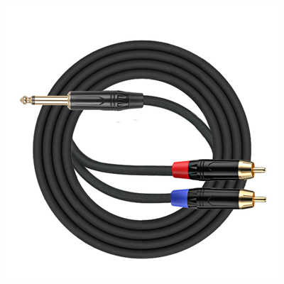 6.35mm TS to Dual RCA Adapter Cable
